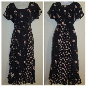 🌺 CINNAMON GIRL Vintage Floral Maxi Dress